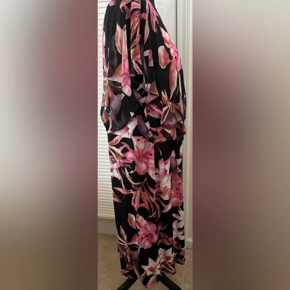 Connected Apparel Floral Print Dress-Size 16 - Picture 2 of 13